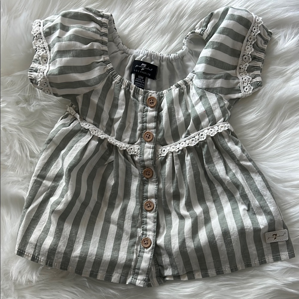 7 for all mankind Striped Button-Up Blouse